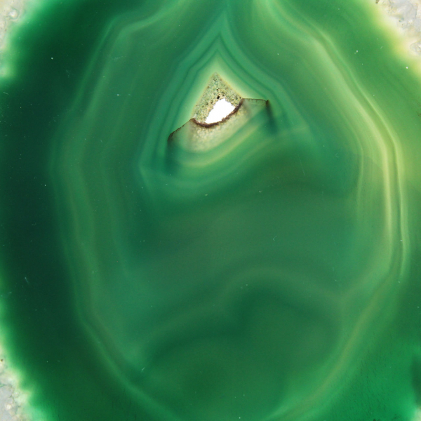 Fatia de ágata brasileira, verde – Item de colecionador, 200 g