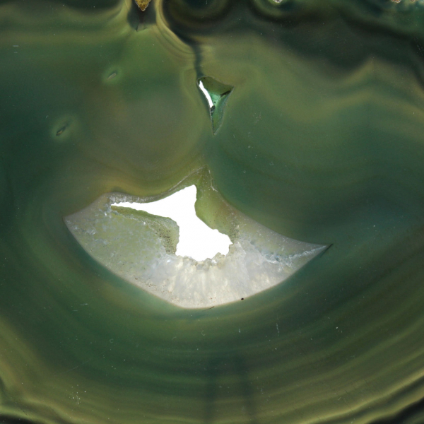 Fatia de ágata verde natural – Peça decorativa 250 g