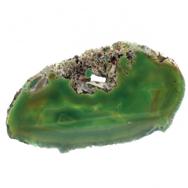Fatia de ágata verde – Pedra natural 225 g, Brasil
