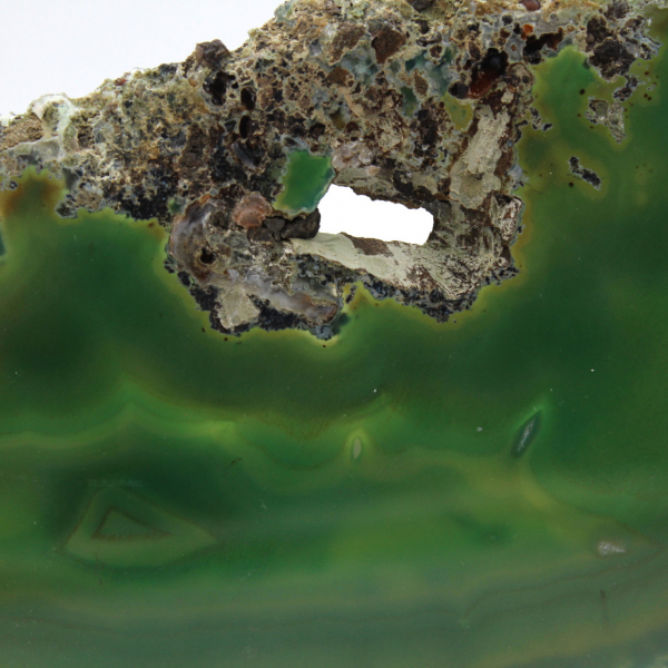 Fatia de ágata verde – Pedra natural 225 g, Brasil