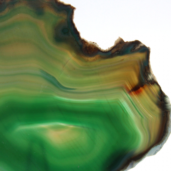 Fatia de ágata verde-clara – Pedra natural 140 g