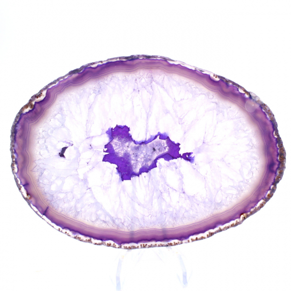 Fatia de Ágata Roxa - Origem: Brasil