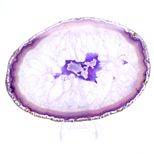 Fatia de Ágata Roxa - Origem: Brasil