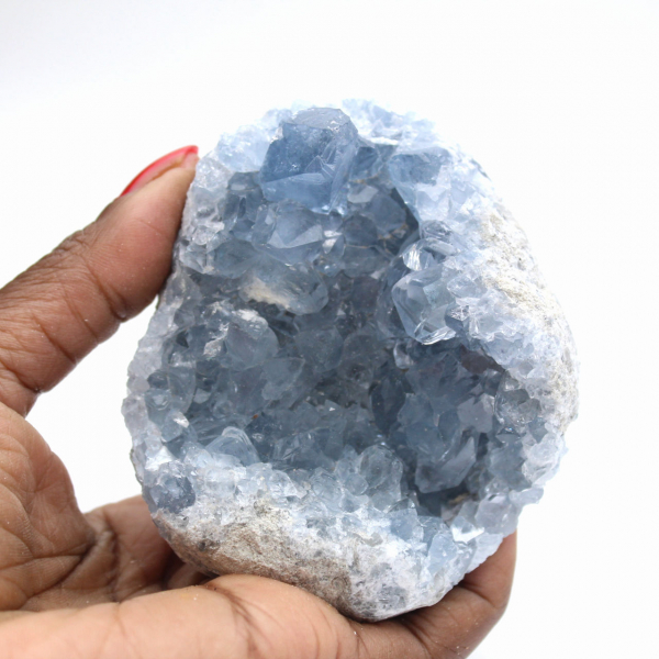 Espécime bruto de celestita - Cristalização de Madagascar