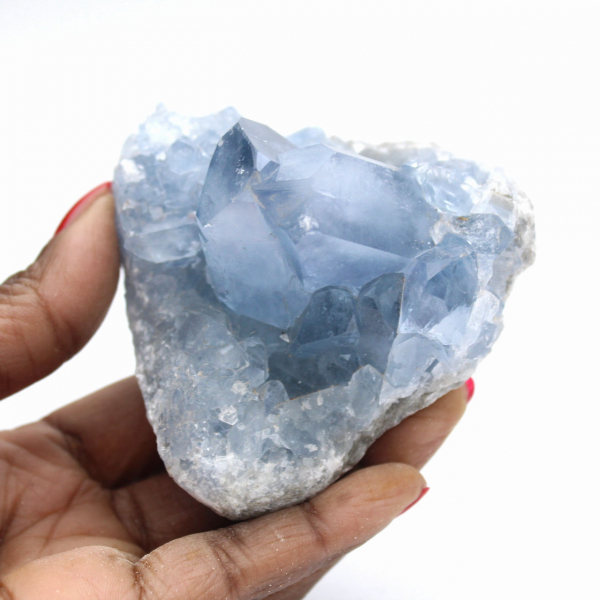 Celestina de Madagascar: Drusas e Cristais Brutos