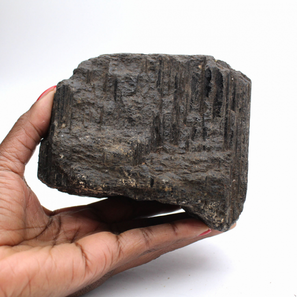Turmalina Negra Grande de Madagascar - Mineral Autêntico