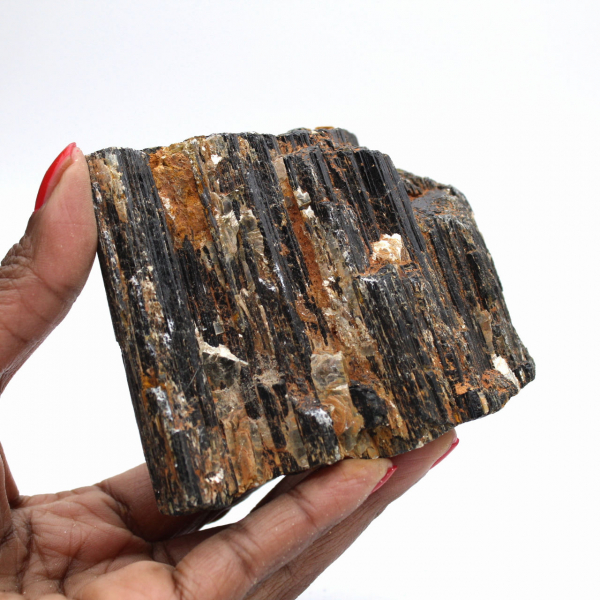 Turmalina Negra de Madagascar - Cristal Bruto Compacto