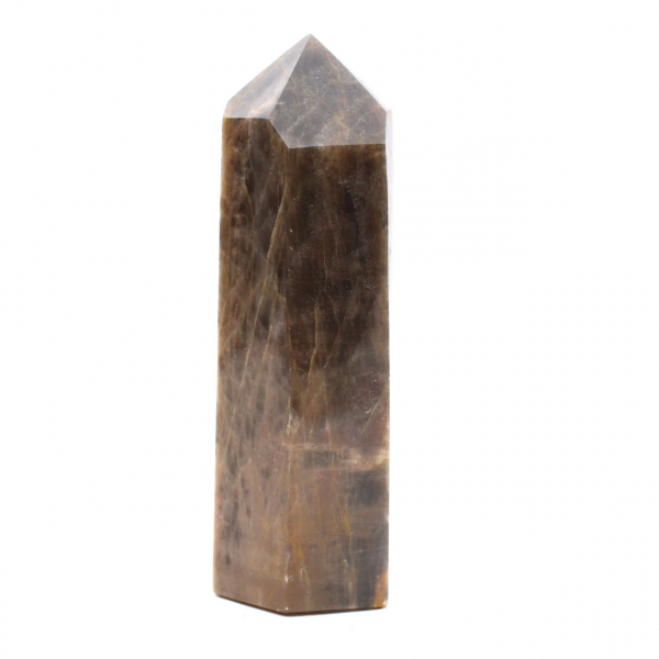 Prisma Mineral de Microclina - Autêntica Pedra da Lua Negra