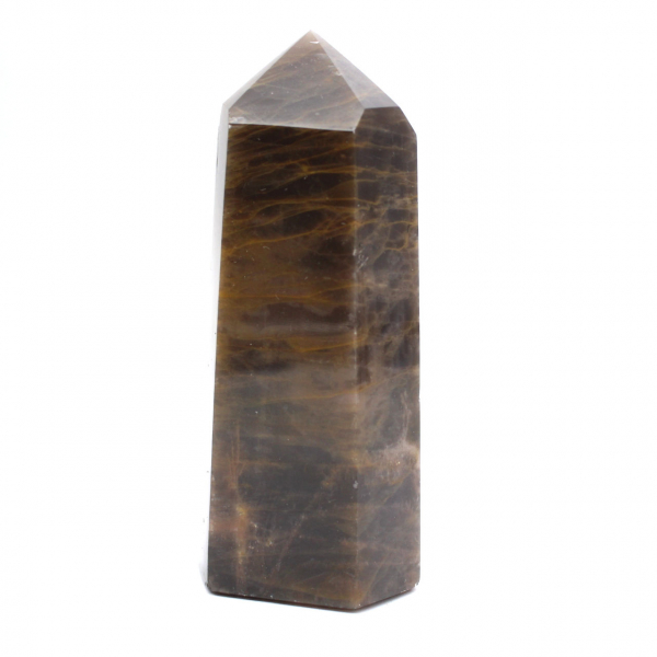 Prisma regular em microclina - Pedra da Lua Negra para vitrine