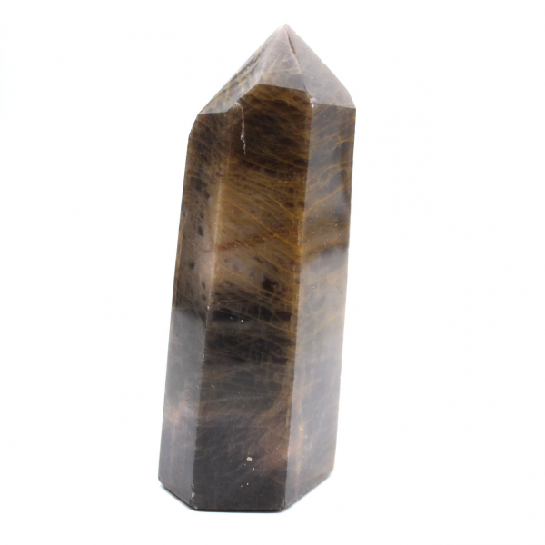 Prisma regular em microclina - Pedra da Lua Negra para vitrine