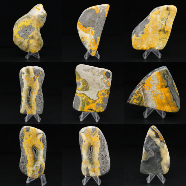 Jaspe Bumblebee, pedra natural, exemplar compacto