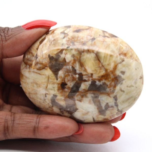 Feldspato de Madagascar em formato de seixo – Item de colecionador