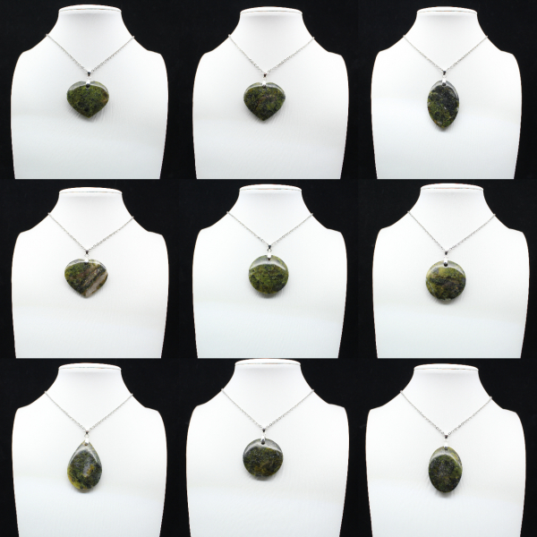 Ronde groene opaal hanger
