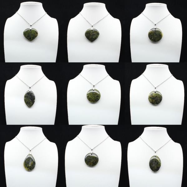 Ronde groene opaal hanger