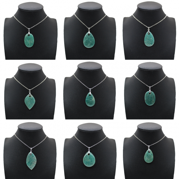 Pingente de amazonita oval