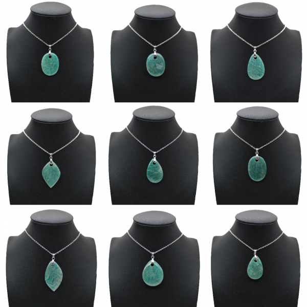 Pingente de amazonita oval