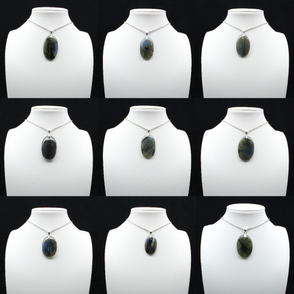 Pendente Oval Labradorita