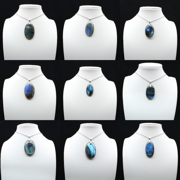 Pendente Oval Labradorita