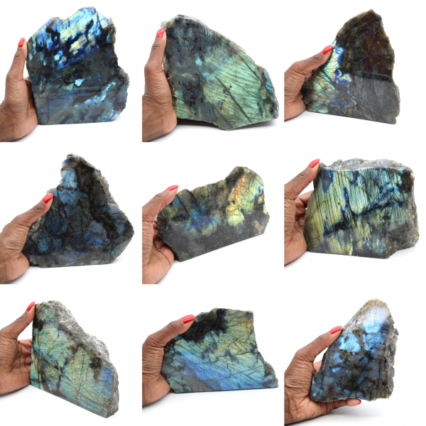 Labradorite polida unilateralmente, item de colecionador