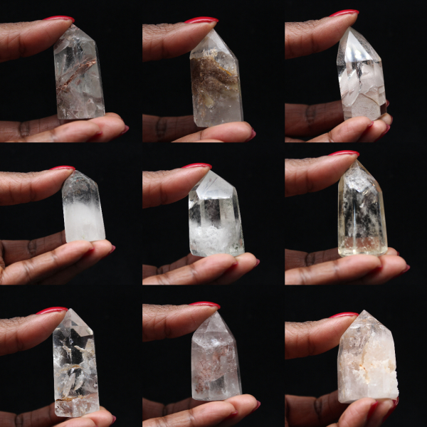 Prisma de quartzo com inclusão