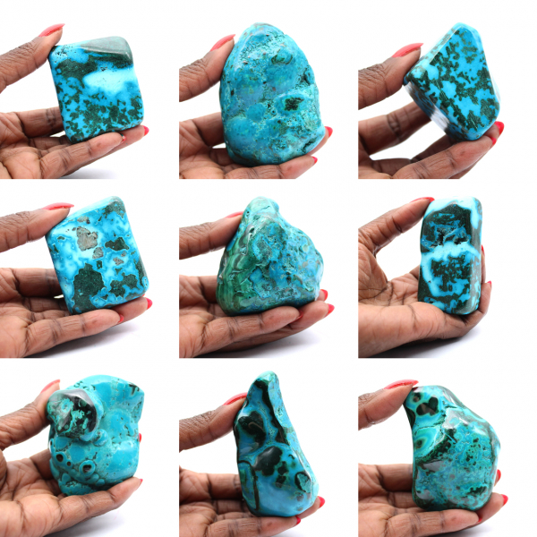 Pedra polida no Congo Crisocola