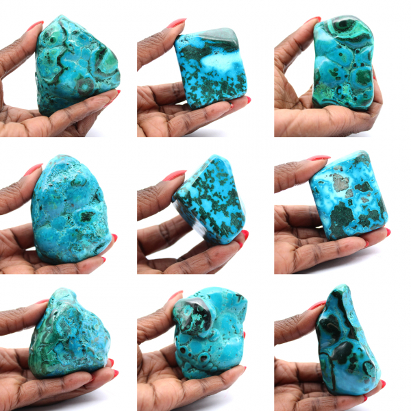 Pedra polida no Congo Crisocola