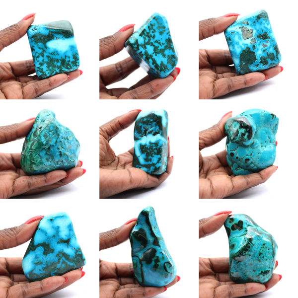 Pedra polida no Congo Crisocola