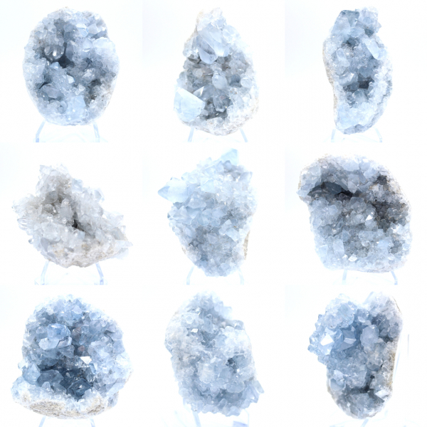 Geodo celestita azul, formação natural de Madagascar