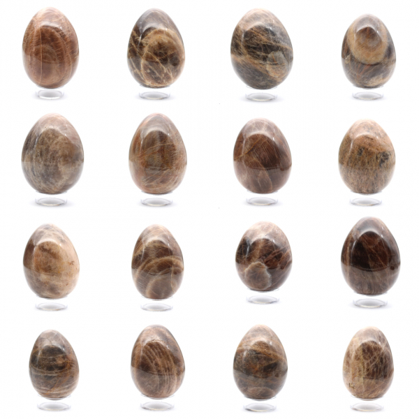 Pedra da Lua Negra - Ovo de Microclina 455g