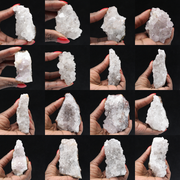 Quartzo bruto de Marrocos, cristais com inclusões de goethita.