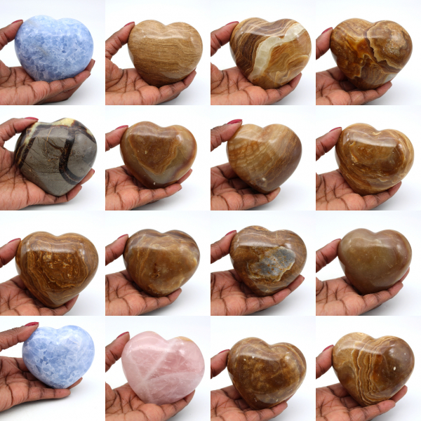 Coração de calcita azul