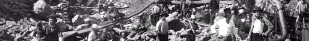 A história da corrida do ouro nos Estados Unidos Mining on the American River near Sacramento circa 1852