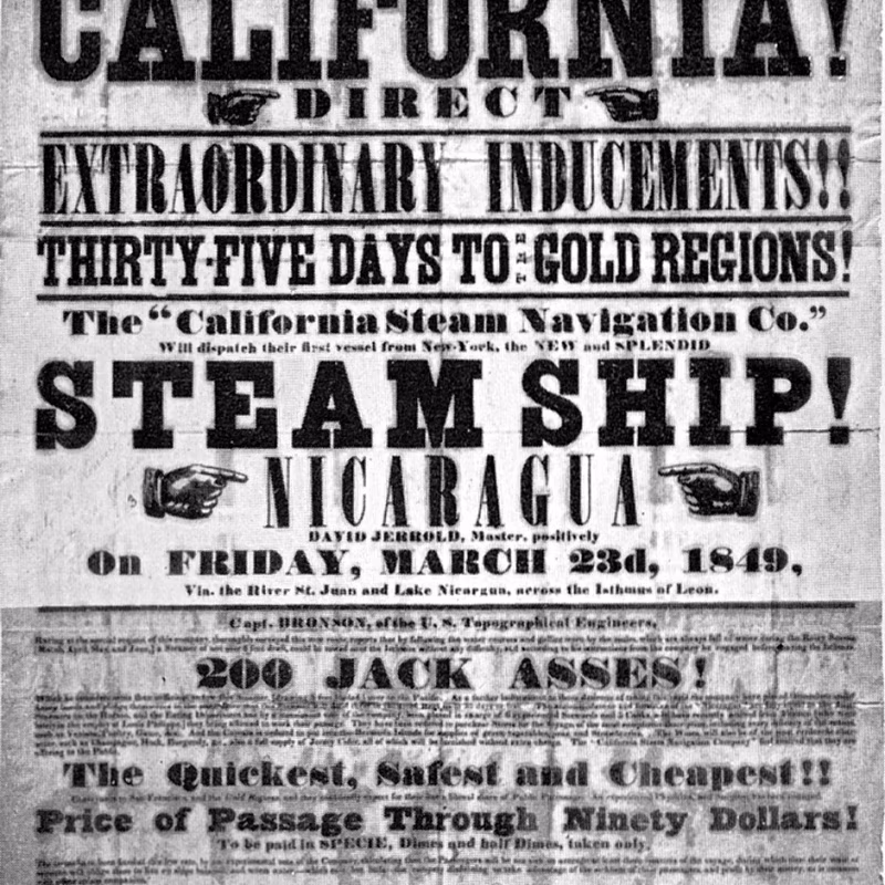 A história da corrida do ouro nos Estados Unidos California Gold Rush handbill