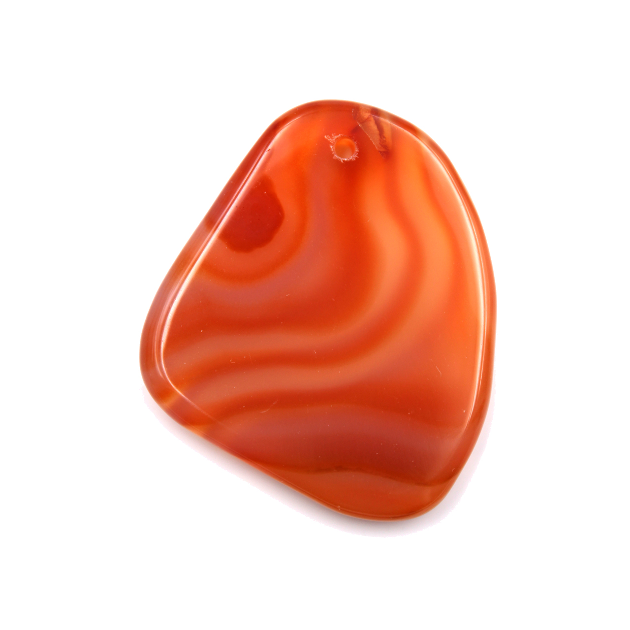 Forma livre de pingente de ágata laranja