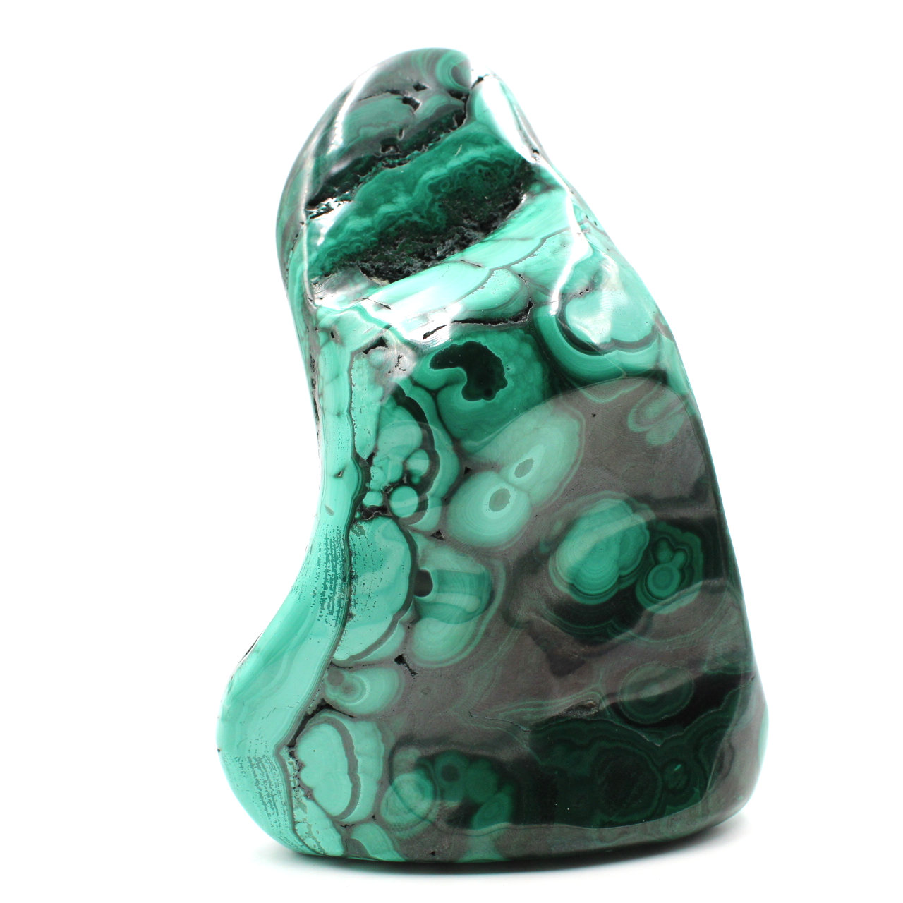 Forma abstrata ornamental de pedra malaquita