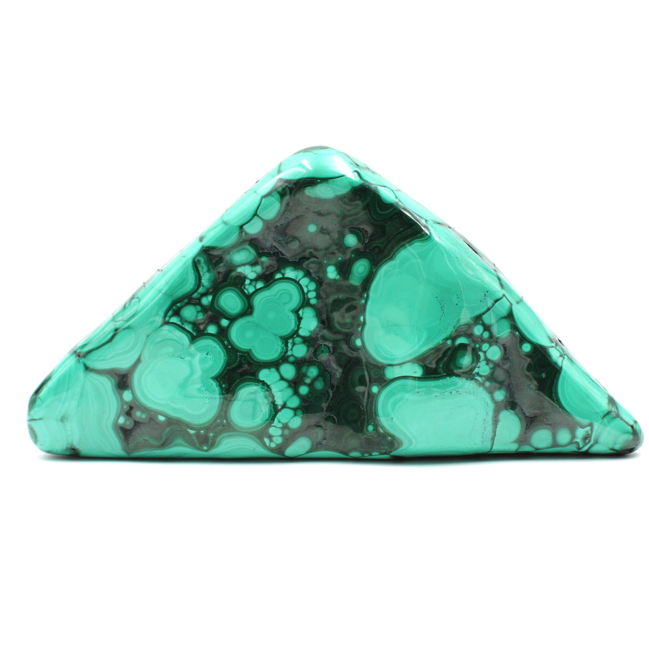 Forma abstrata ornamental de pedra malaquita