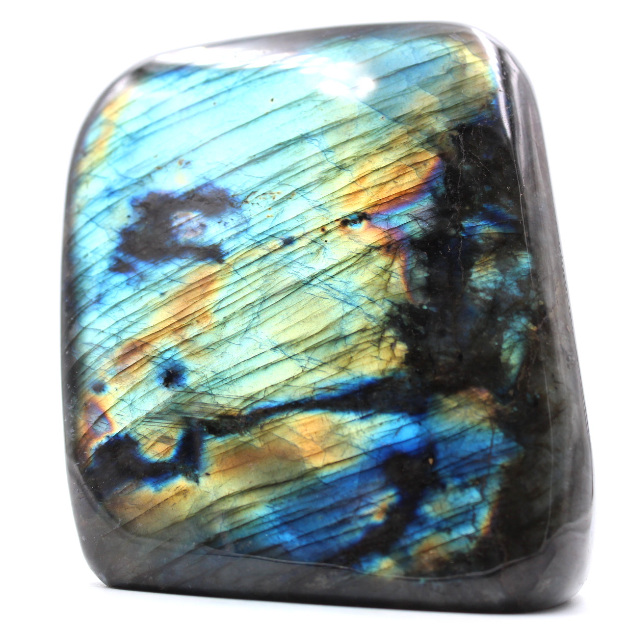 Pedra ornamental de labradorita de forma livre