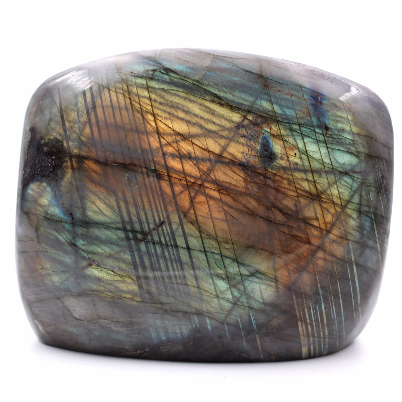 Pedra ornamental de labradorita de forma livre