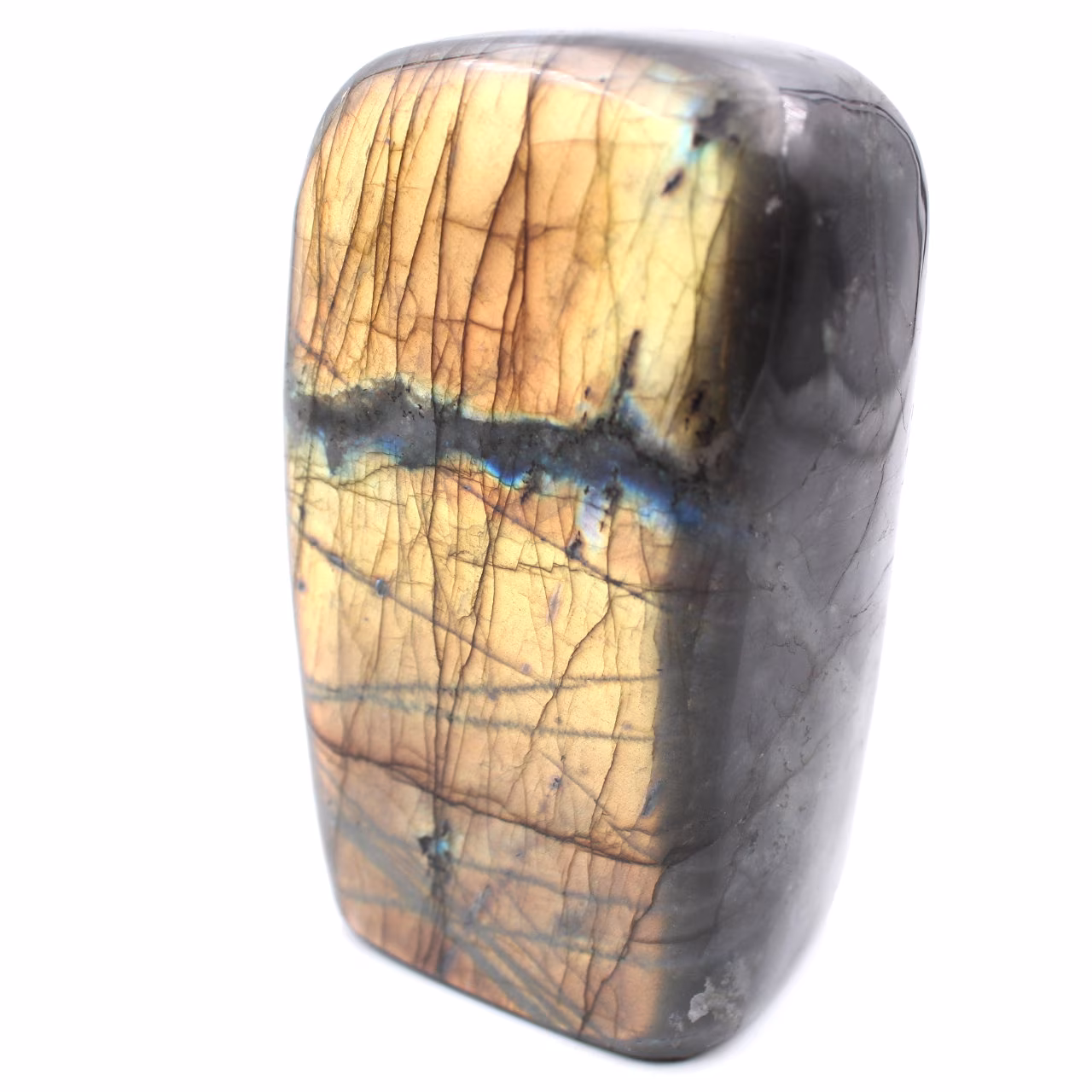 Pedra ornamental de labradorita de forma livre