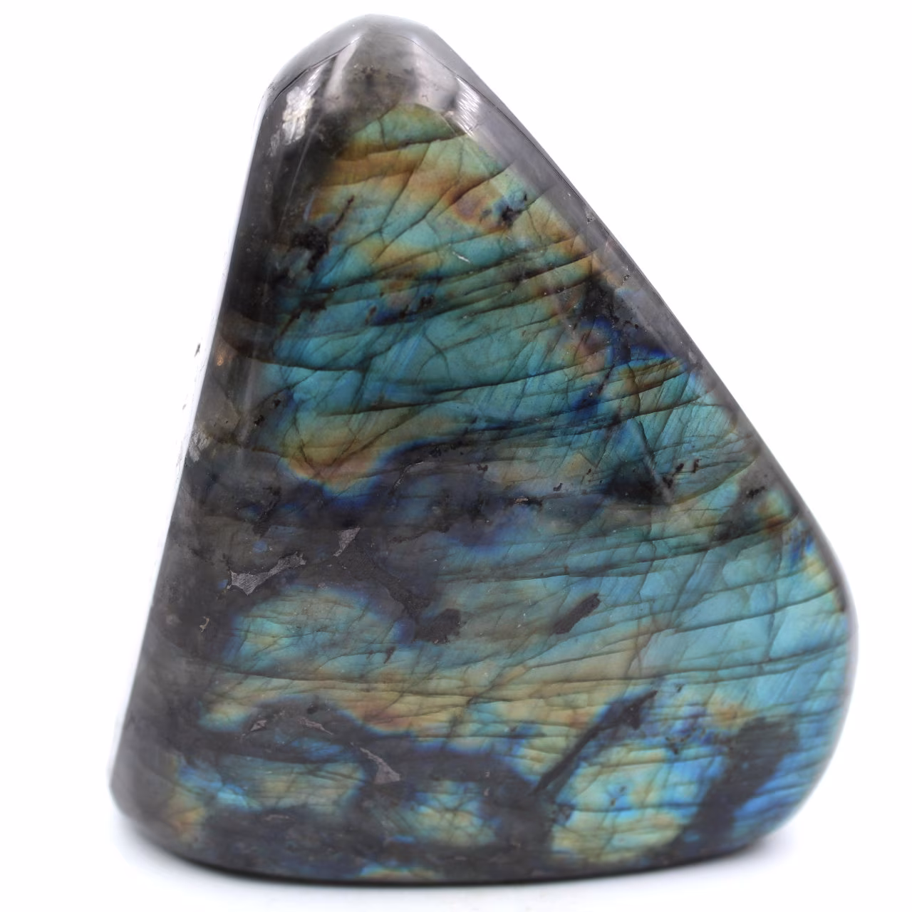 Pedra ornamental de labradorita de forma livre