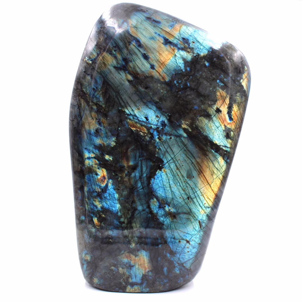 Pedra ornamental de labradorita de forma livre