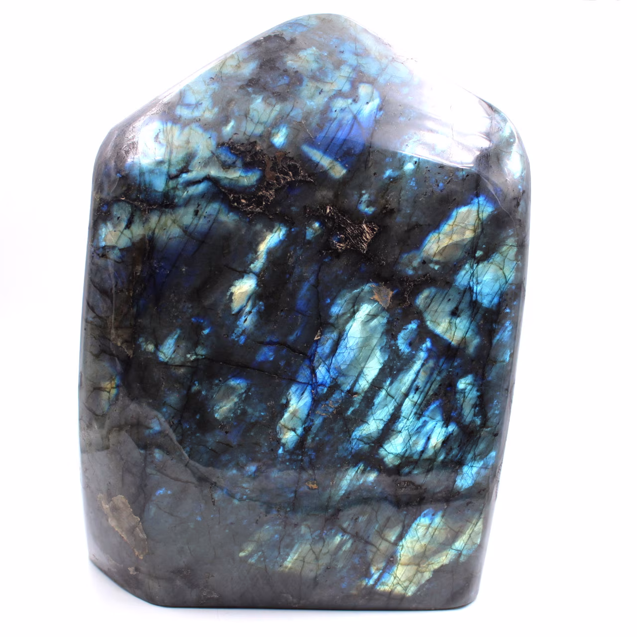 Pedra ornamental de labradorita de forma livre