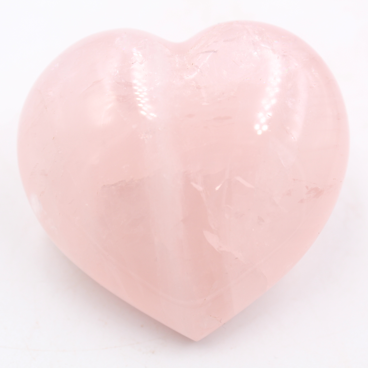 Coração de quartzo rosa
