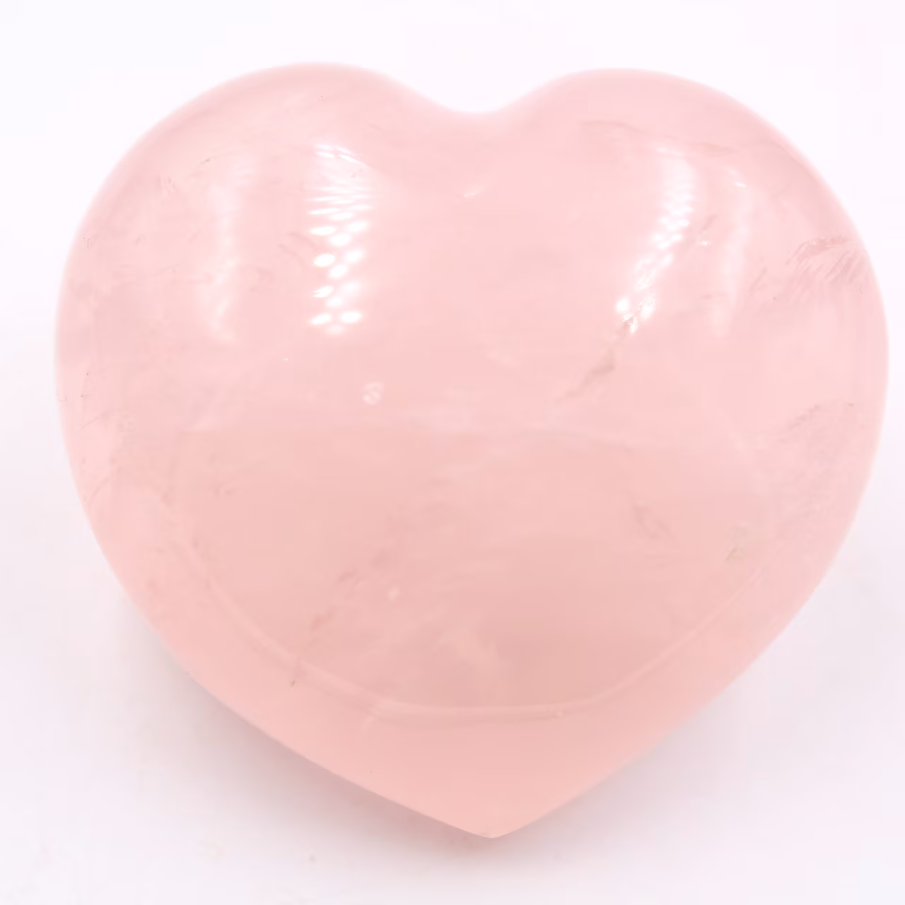 Coração de quartzo rosa