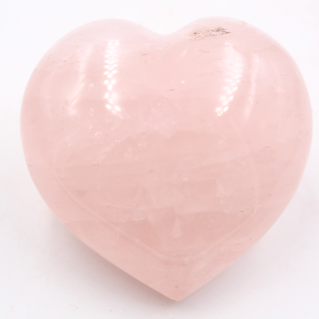 Coração de quartzo rosa