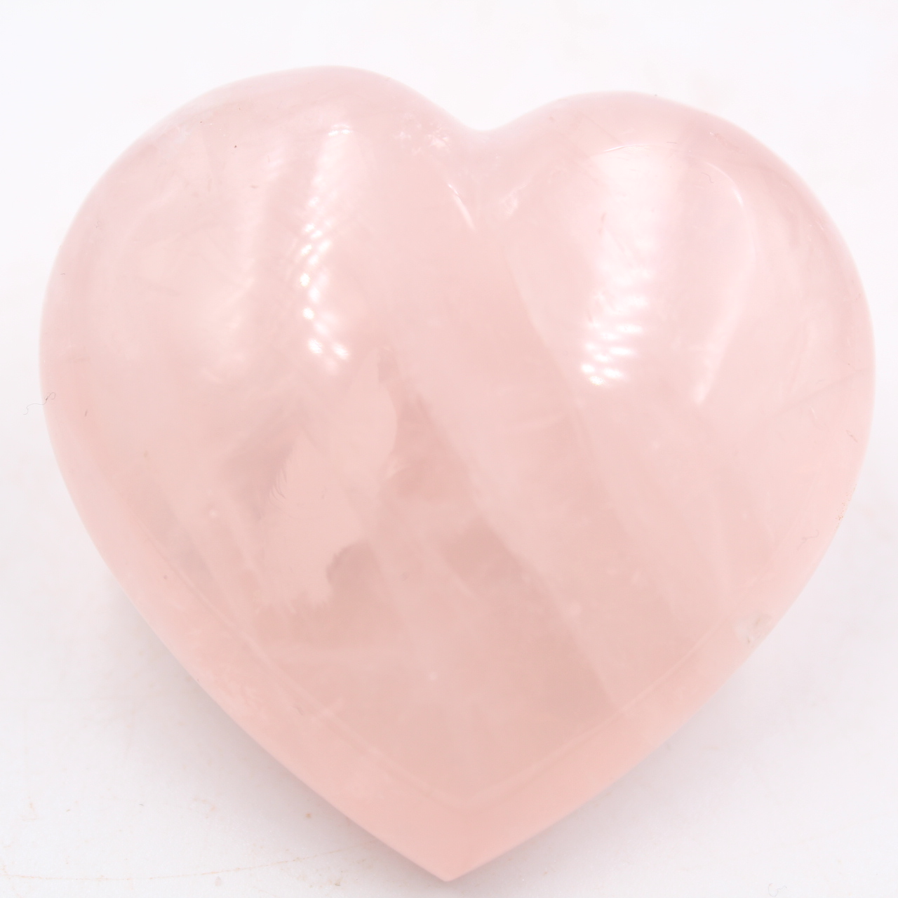 Coração de quartzo rosa