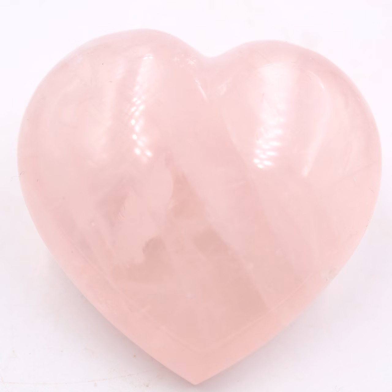 Coração de quartzo rosa