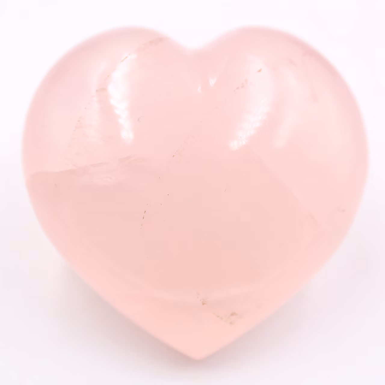 Coração de quartzo rosa