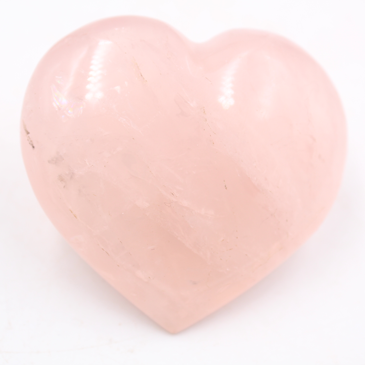 Coração de quartzo rosa