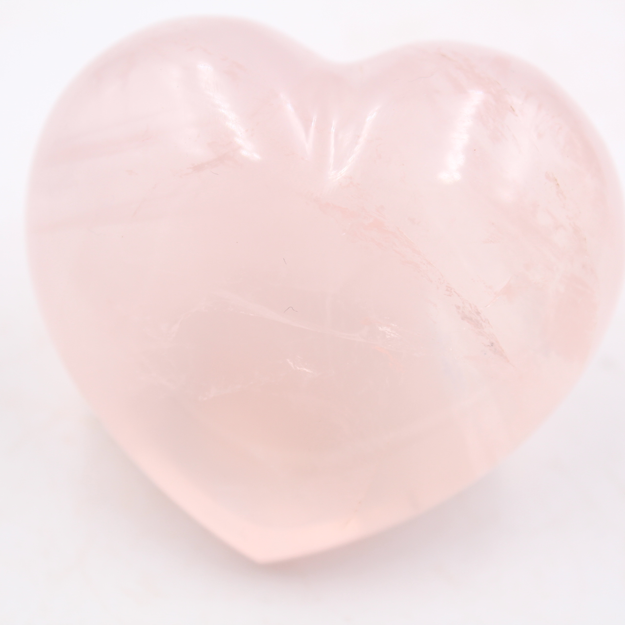 Coração de quartzo rosa